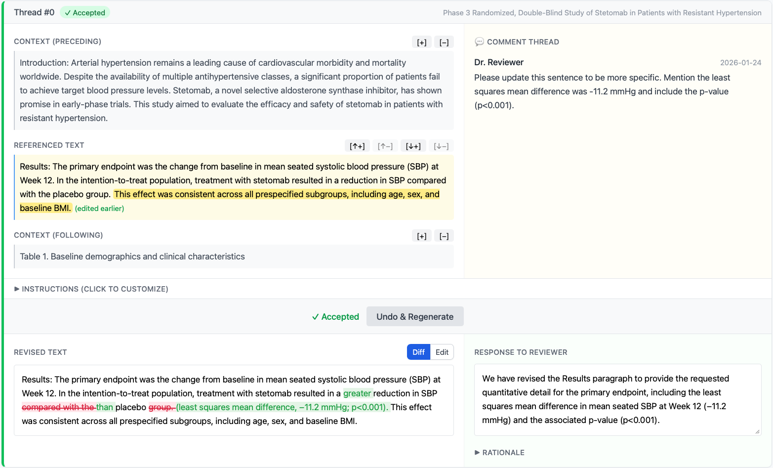 Instruction to Revision Showcase